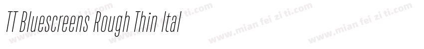 TT Bluescreens Rough Thin ltalic字体转换